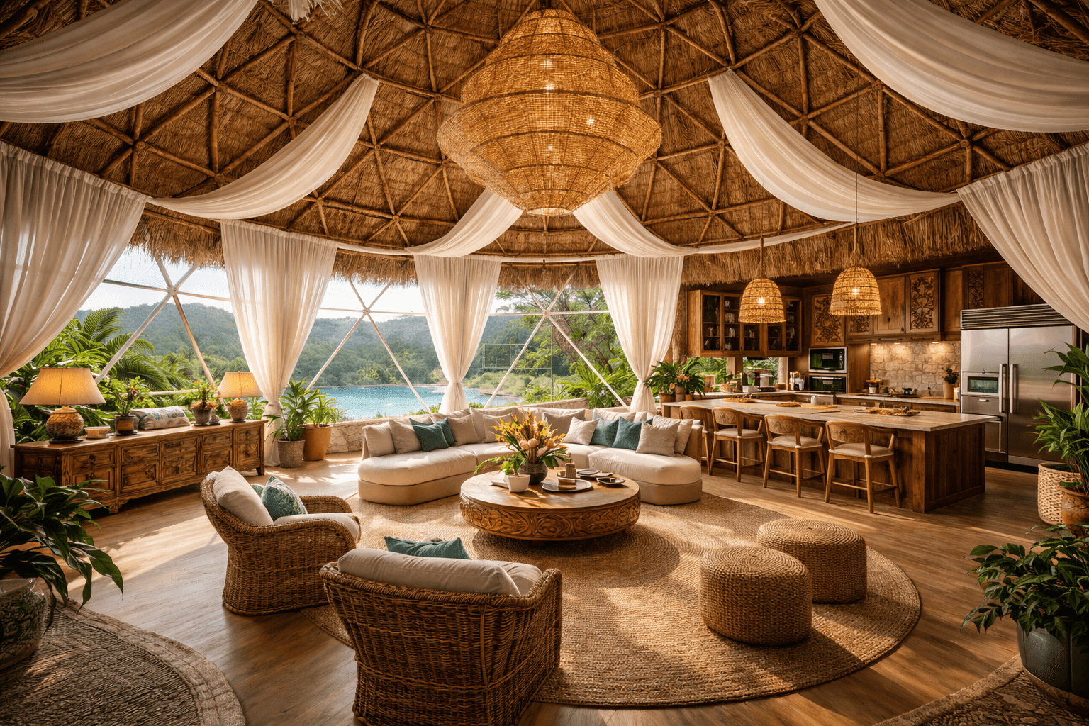 Restaurant/salon géodésique