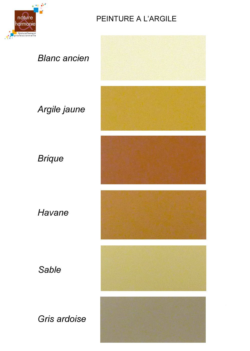 Rendu du produit Peinture à l'argile Blanc Ancien de Nature et Harmonie, finition naturelle